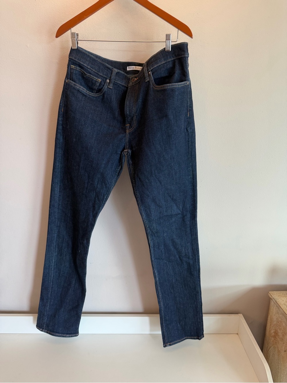 Men's Dark Blue Straight-Leg Jeans size 36